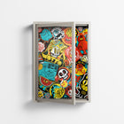 All The Stickers - Wall Cabinet - Craig Watkins - Pebble - Clear glass