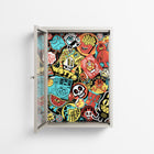 All The Stickers - Wall Cabinet - Craig Watkins - Pebble - Clear glass