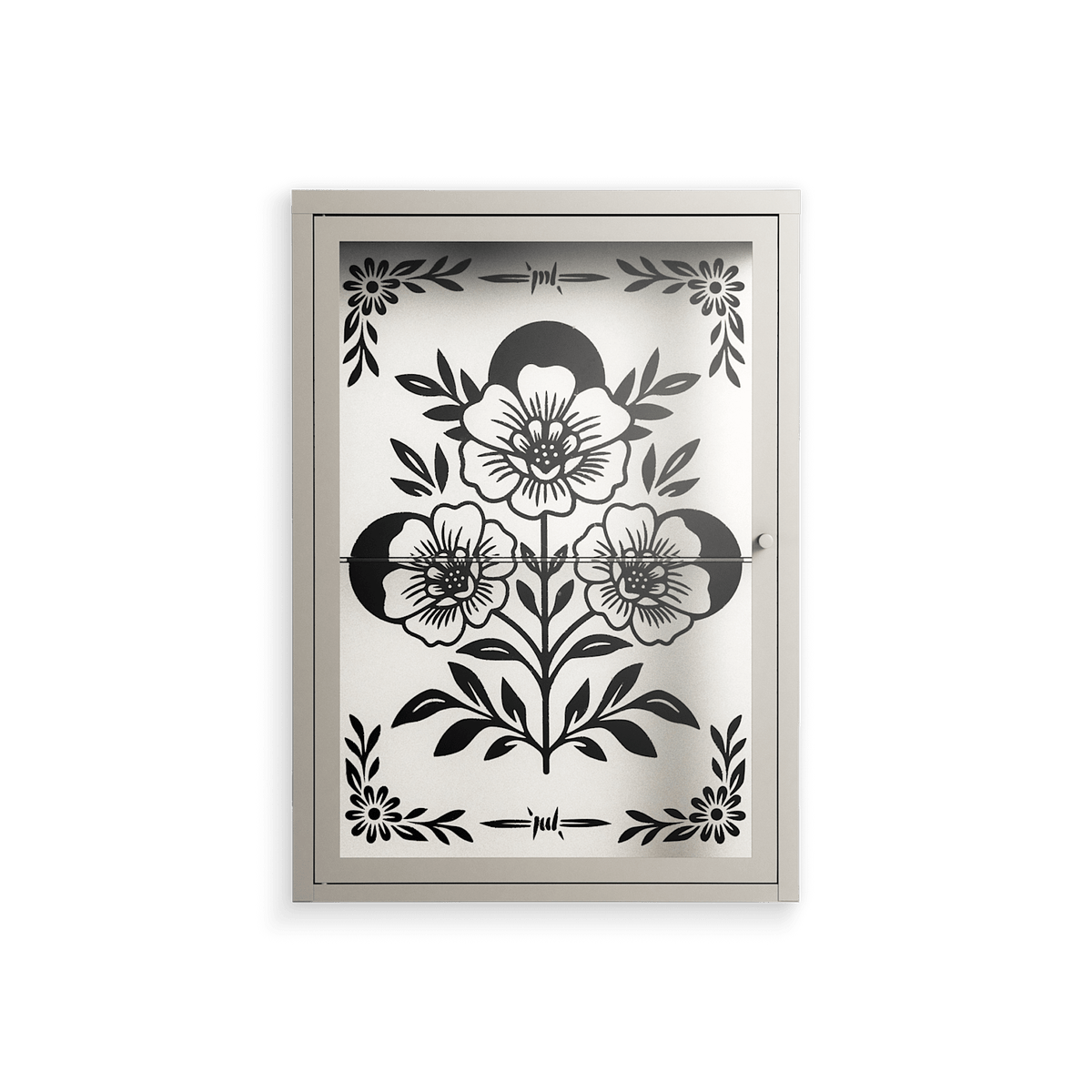 Barbed Bloom - Wall Cabinet - Daphna Sebbane - Pebble - Clear glass