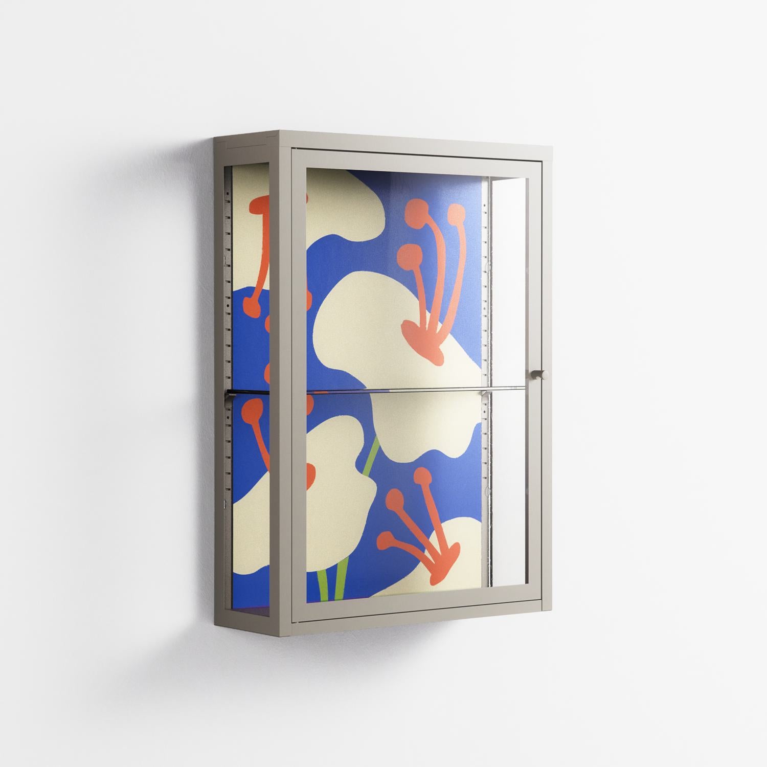 Meadow - Wall Cabinet - Magda March - Pebble - Clear glass