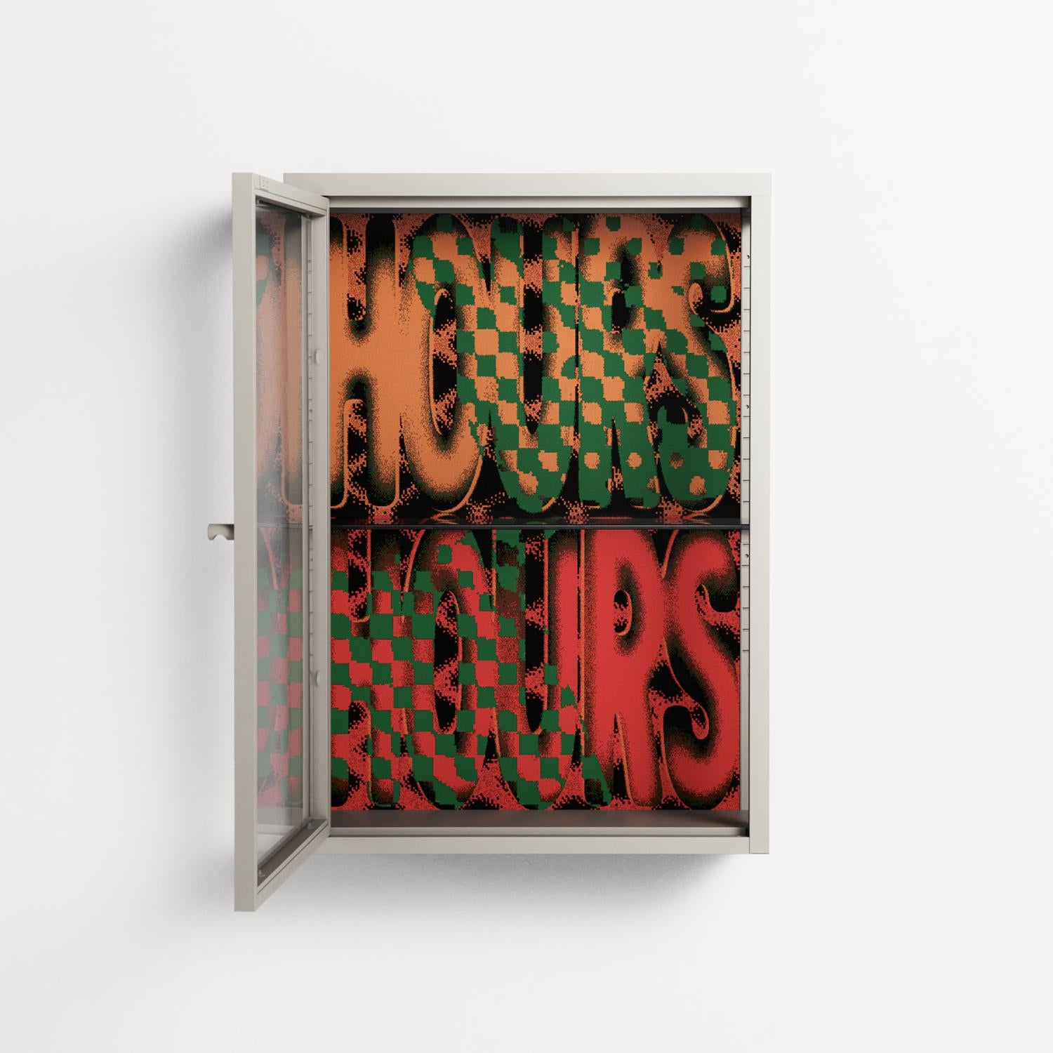 Hours - Wall Cabinet - Oluwasheyi Adebayo - Pebble - Clear glass