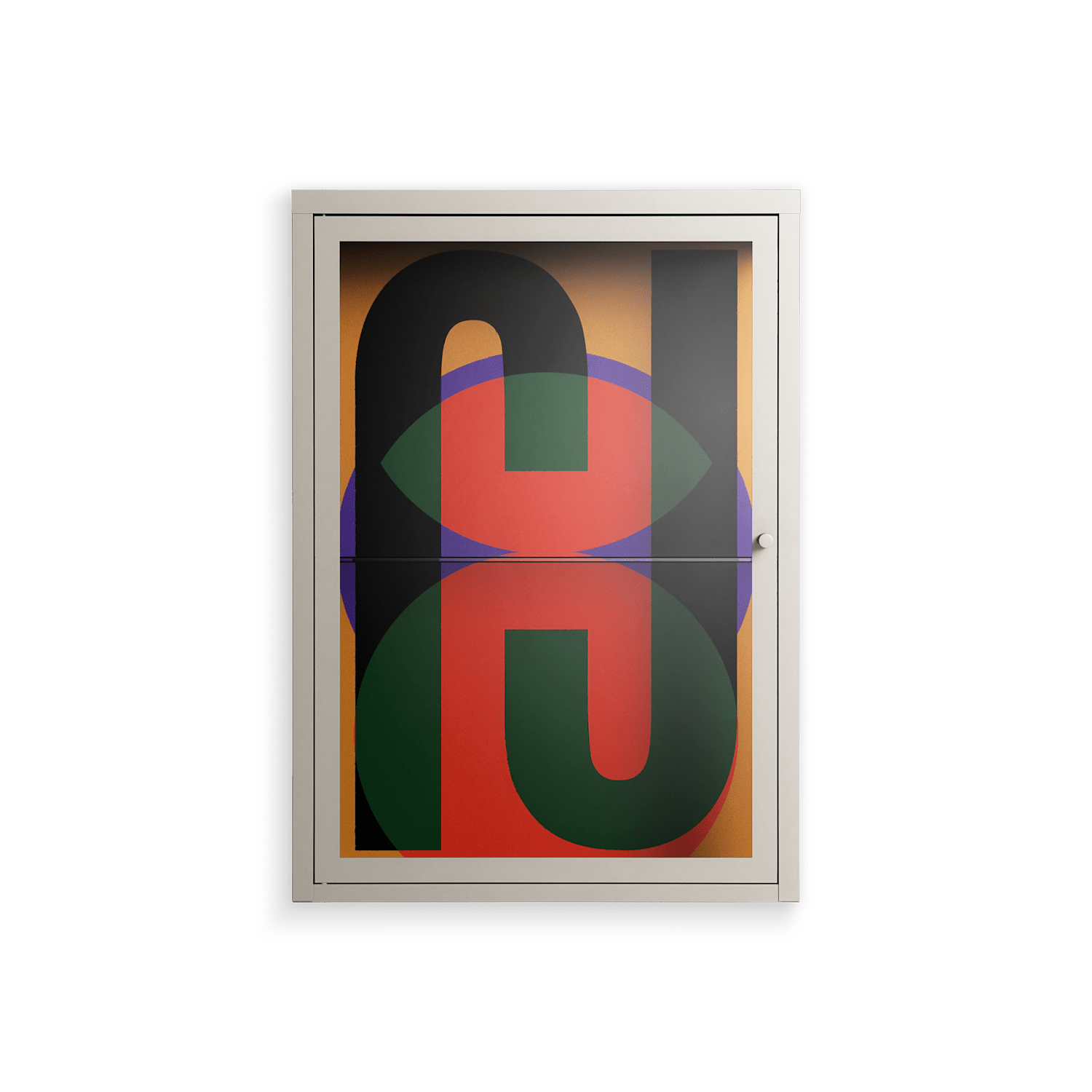JJ - Wall Cabinet - Oluwasheyi Adebayo - Pebble - Clear glass