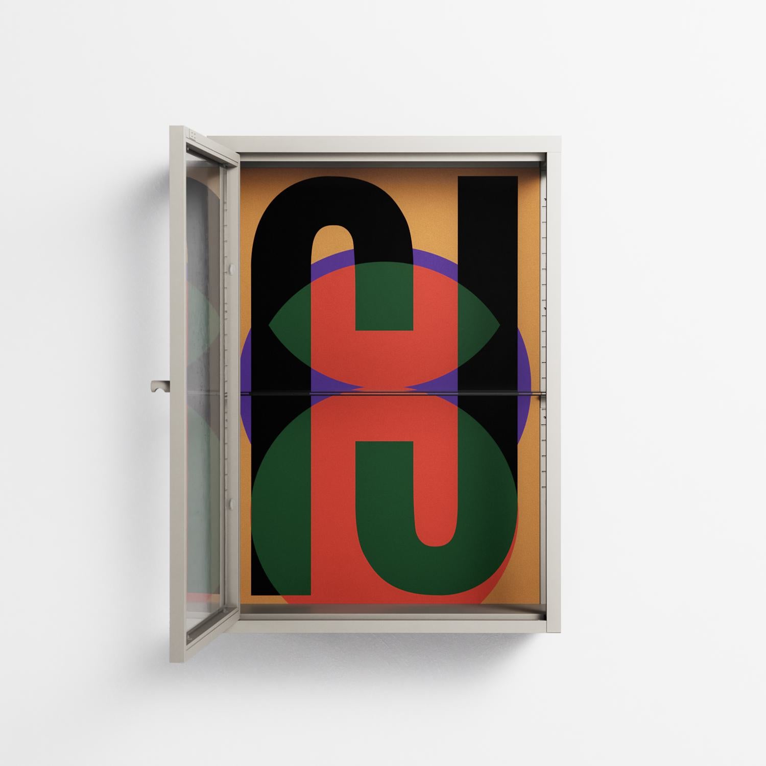 JJ - Wall Cabinet - Oluwasheyi Adebayo - Pebble - Clear glass