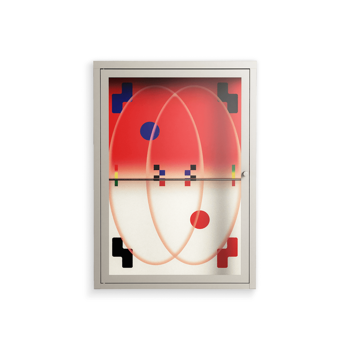 Parallel Mirage - Wall Cabinet - Oluwasheyi Adebayo - Pebble - Clear glass