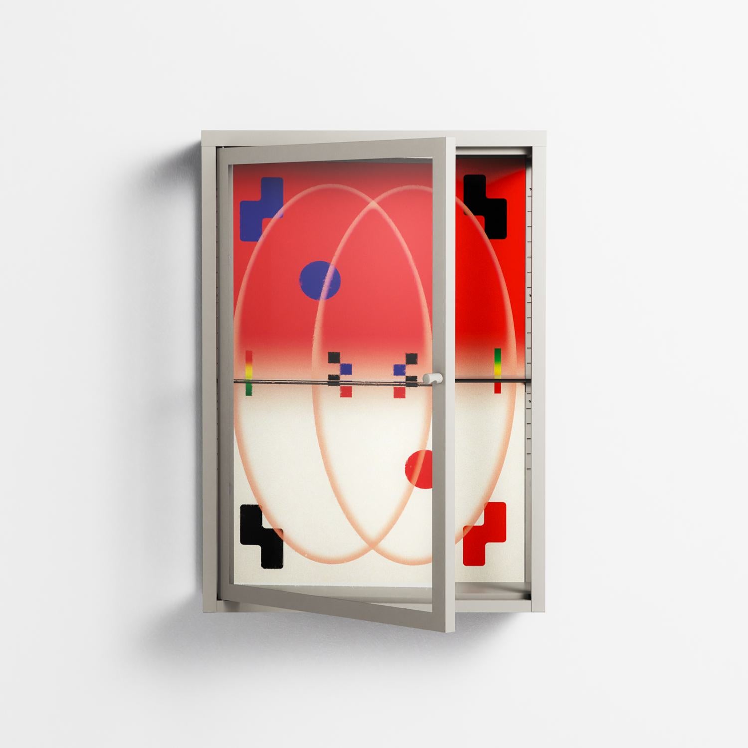 Parallel Mirage - Wall Cabinet - Oluwasheyi Adebayo - Pebble - Clear glass