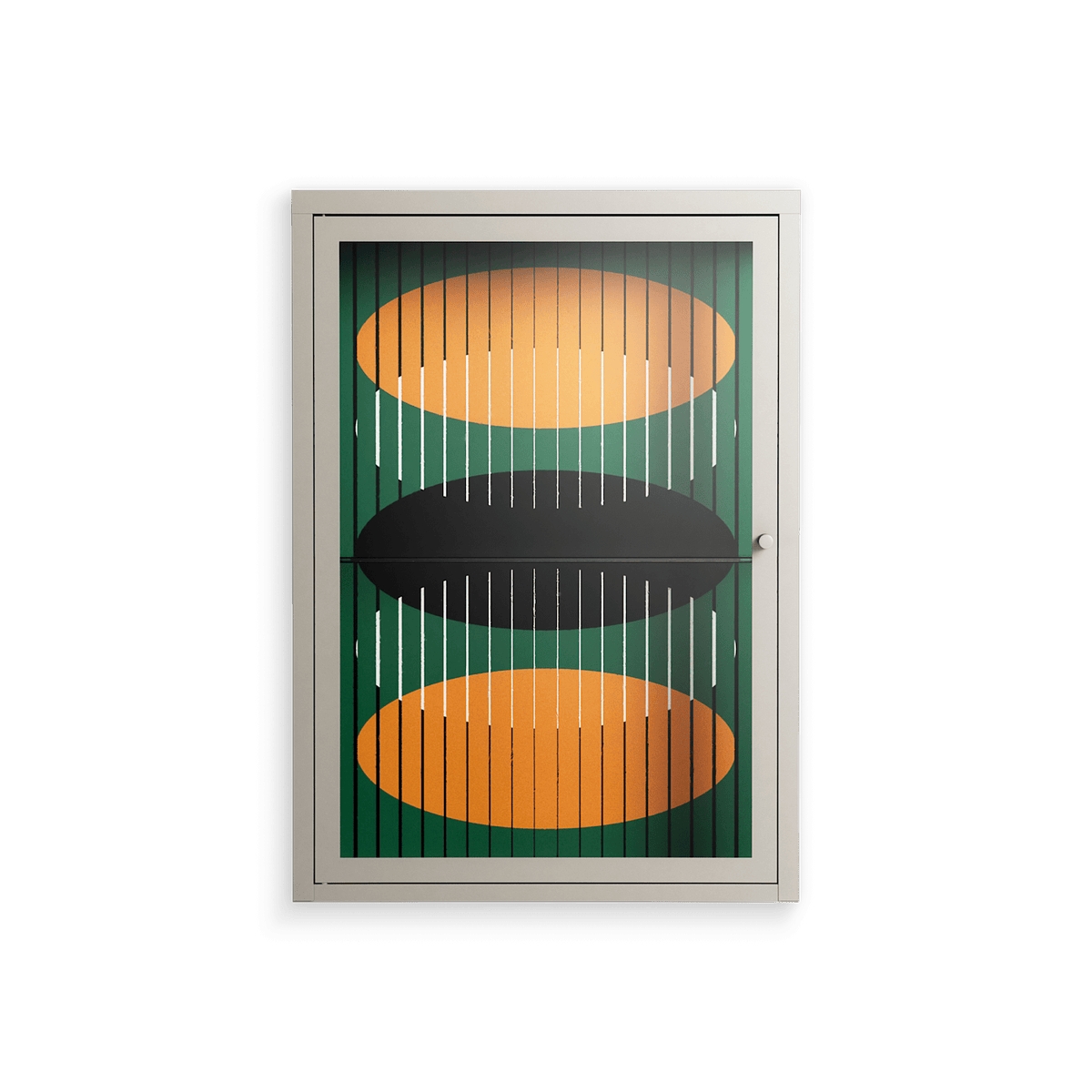 Soul Split - Wall Cabinet - Oluwasheyi Adebayo - Pebble - Clear glass