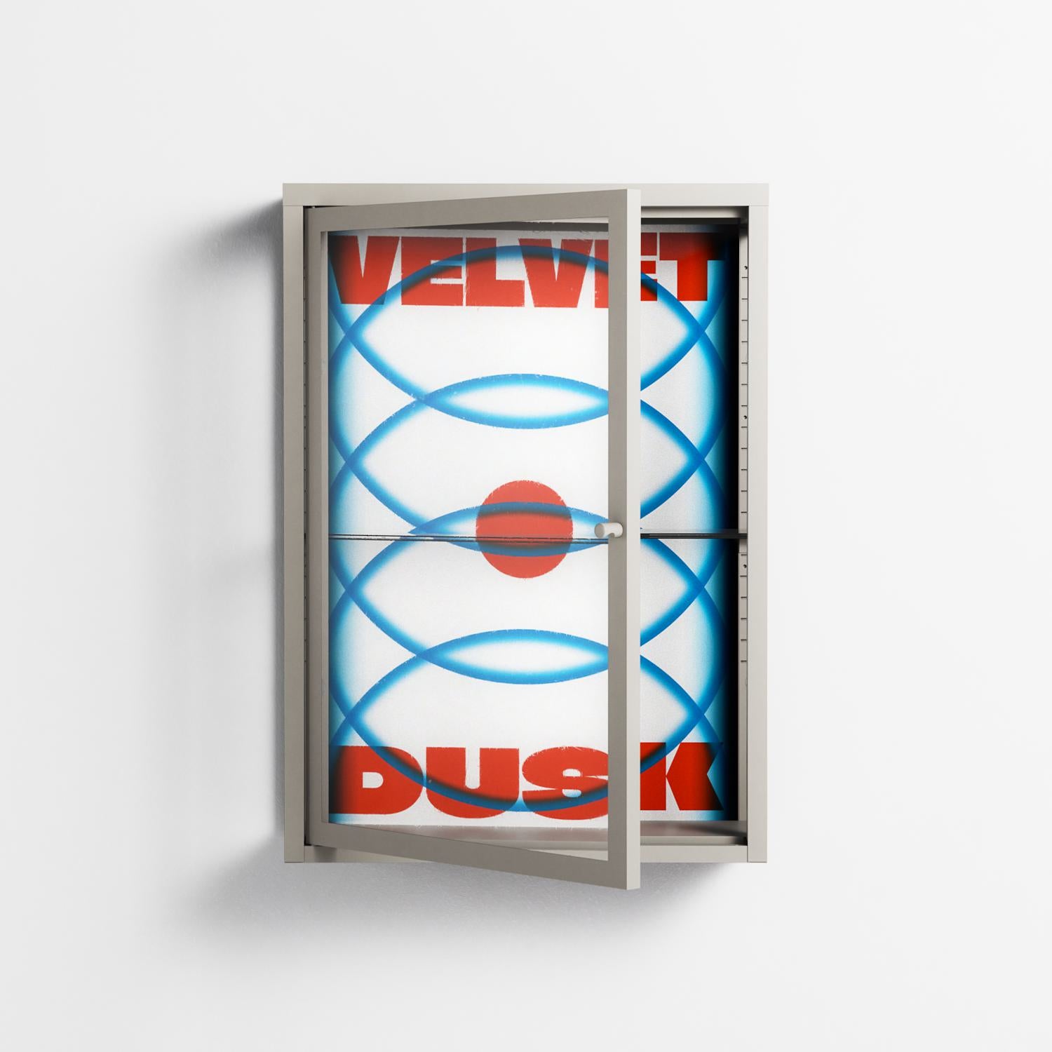 Velvet Dusk - Wall Cabinet - Oluwasheyi Adebayo - Pebble - Clear glass