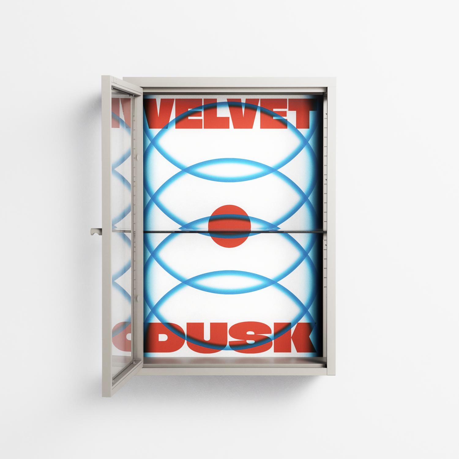 Velvet Dusk - Wall Cabinet - Oluwasheyi Adebayo - Pebble - Clear glass