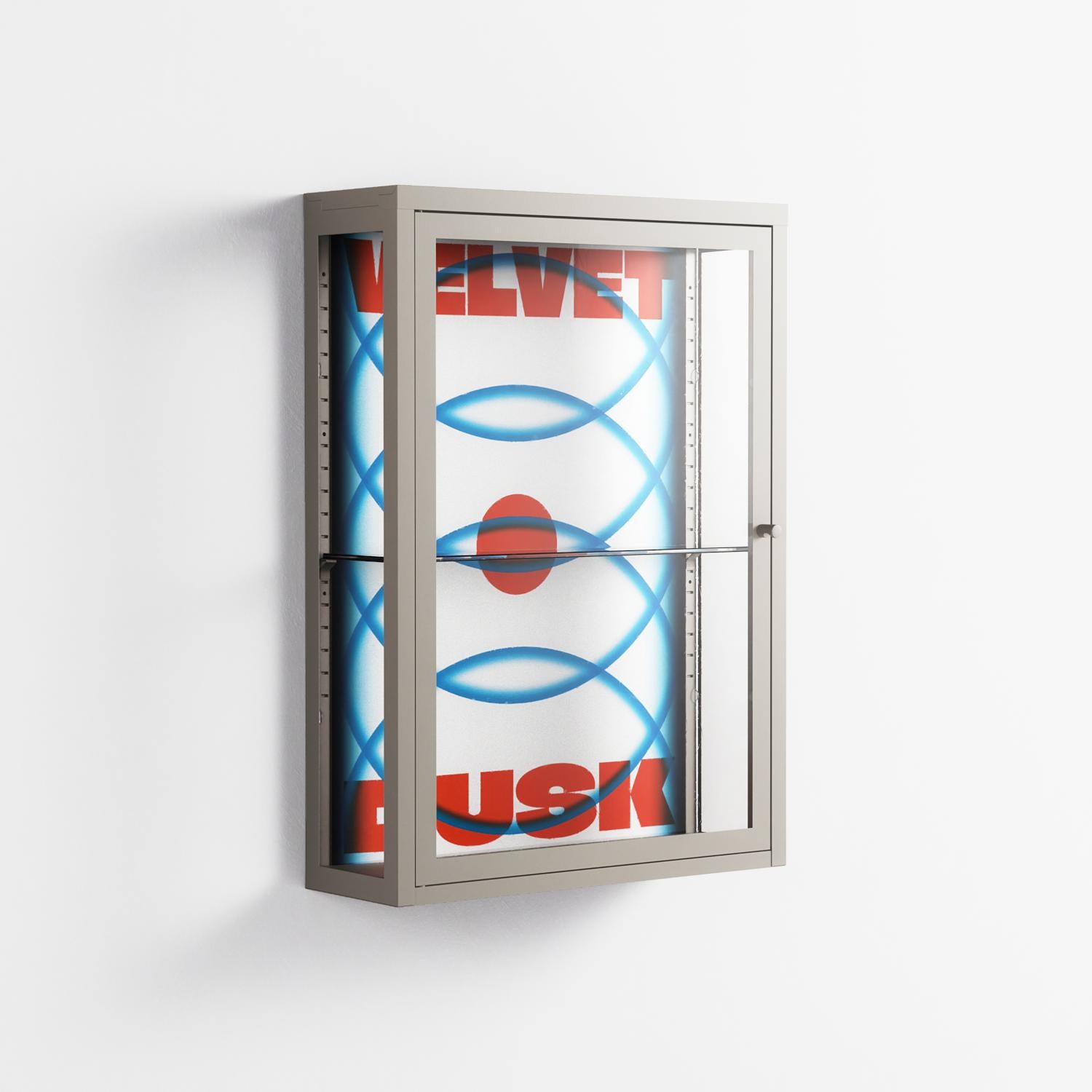 Velvet Dusk - Wall Cabinet - Oluwasheyi Adebayo - Pebble - Clear glass