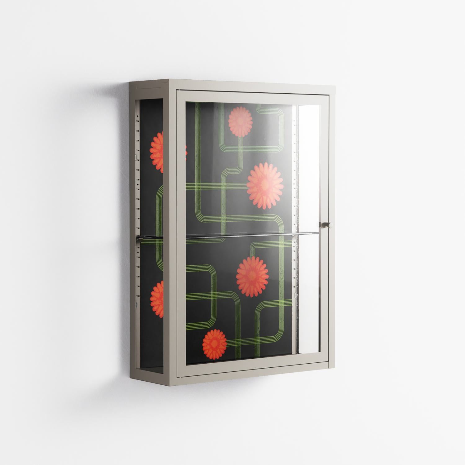 Floral Pipes - Wall Cabinet - Kristin Eriksson - Pebble - Clear glass