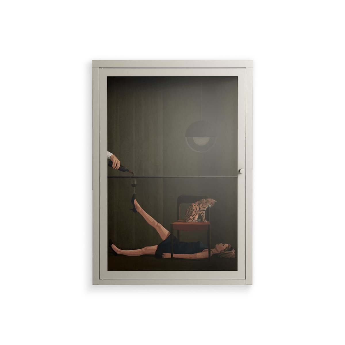 Friday Night Rituals - Wall Cabinet - Kristin Eriksson - Pebble - Clear glass