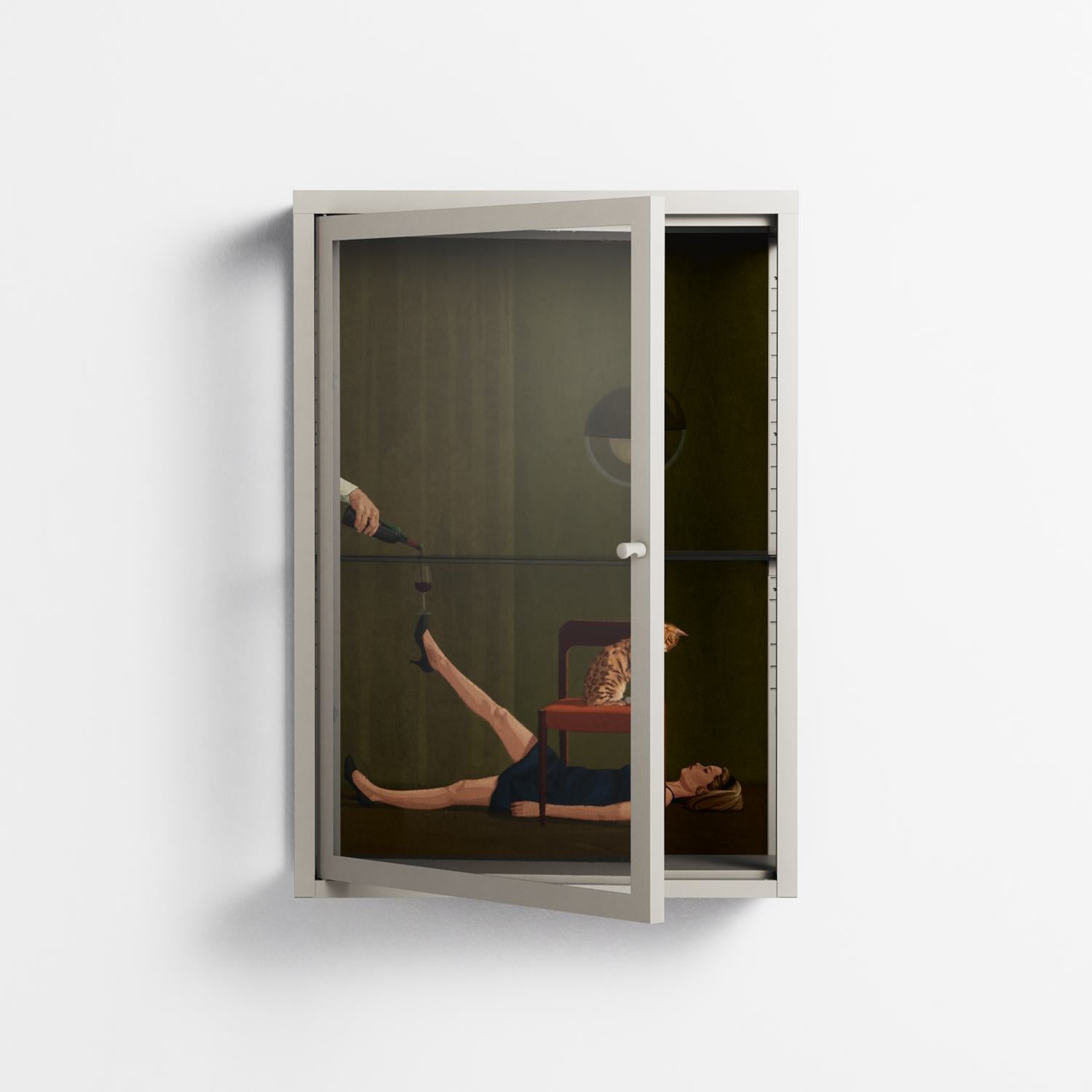 Friday Night Rituals - Wall Cabinet - Kristin Eriksson - Pebble - Clear glass