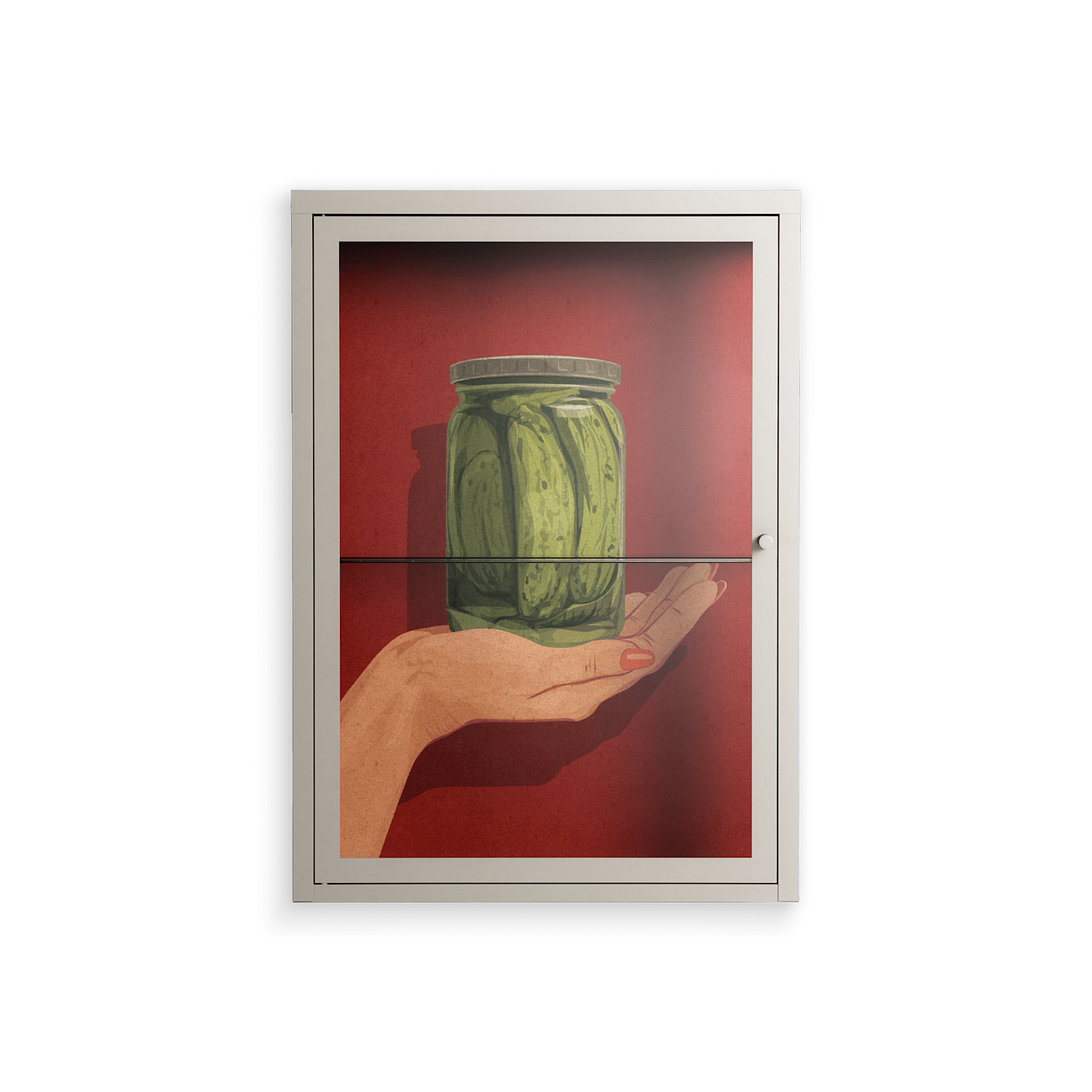 Pickles - Wall Cabinet - Kristin Eriksson - Pebble - Clear glass