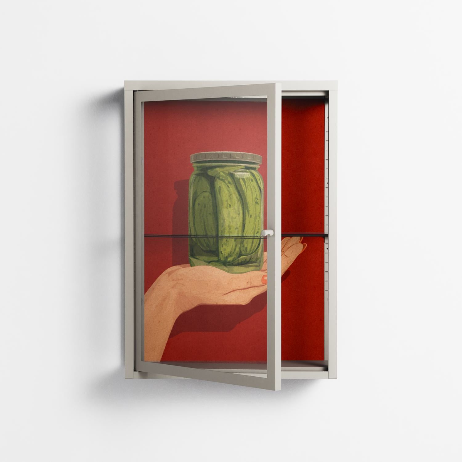 Pickles - Wall Cabinet - Kristin Eriksson - Pebble - Clear glass