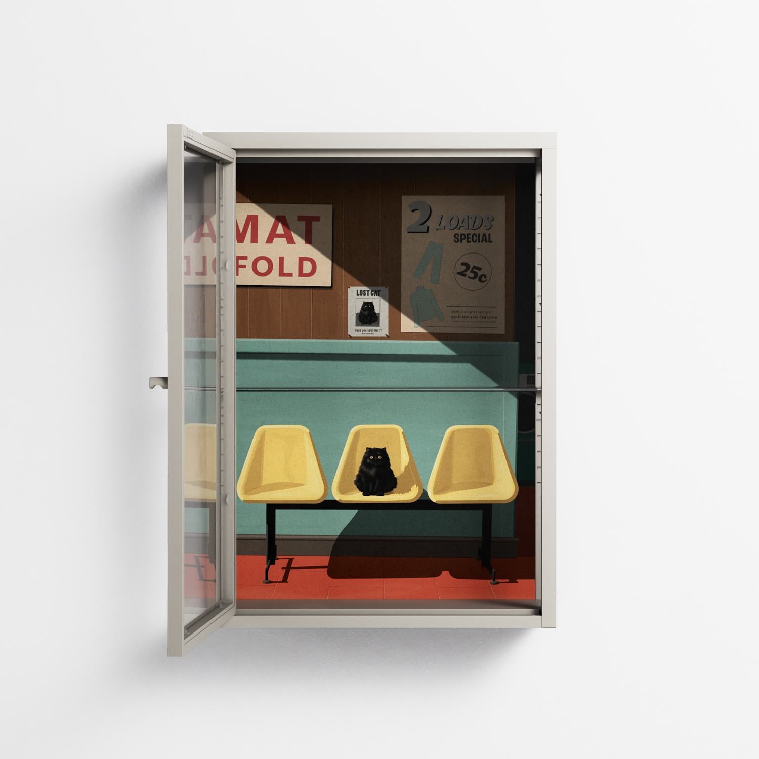 Have You Seen Bert - Wall Cabinet - Kristin Eriksson - Pebble - Clear glass