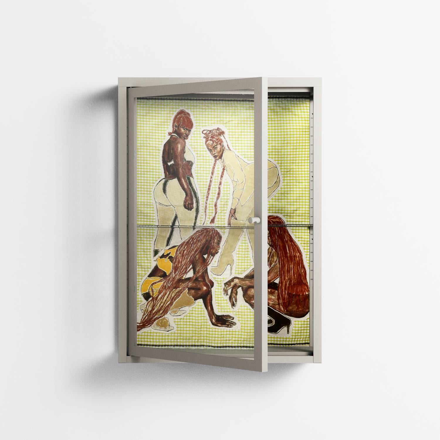 Can You Face It - Wall Cabinet - Sophie Goudman-Peachey - Pebble - Clear glass
