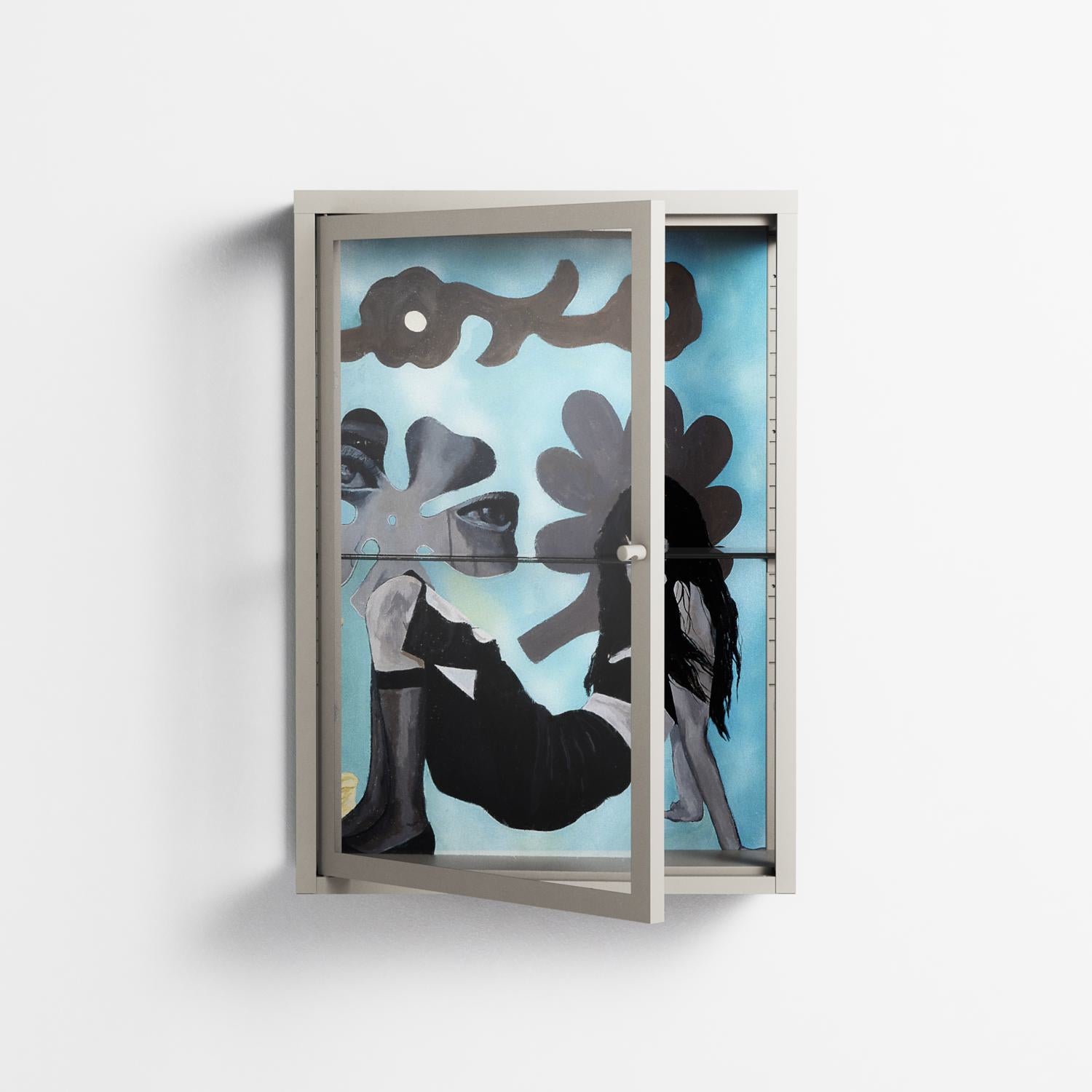 Day Dream - Wall Cabinet - Sophie Goudman-Peachey - Pebble - Clear glass