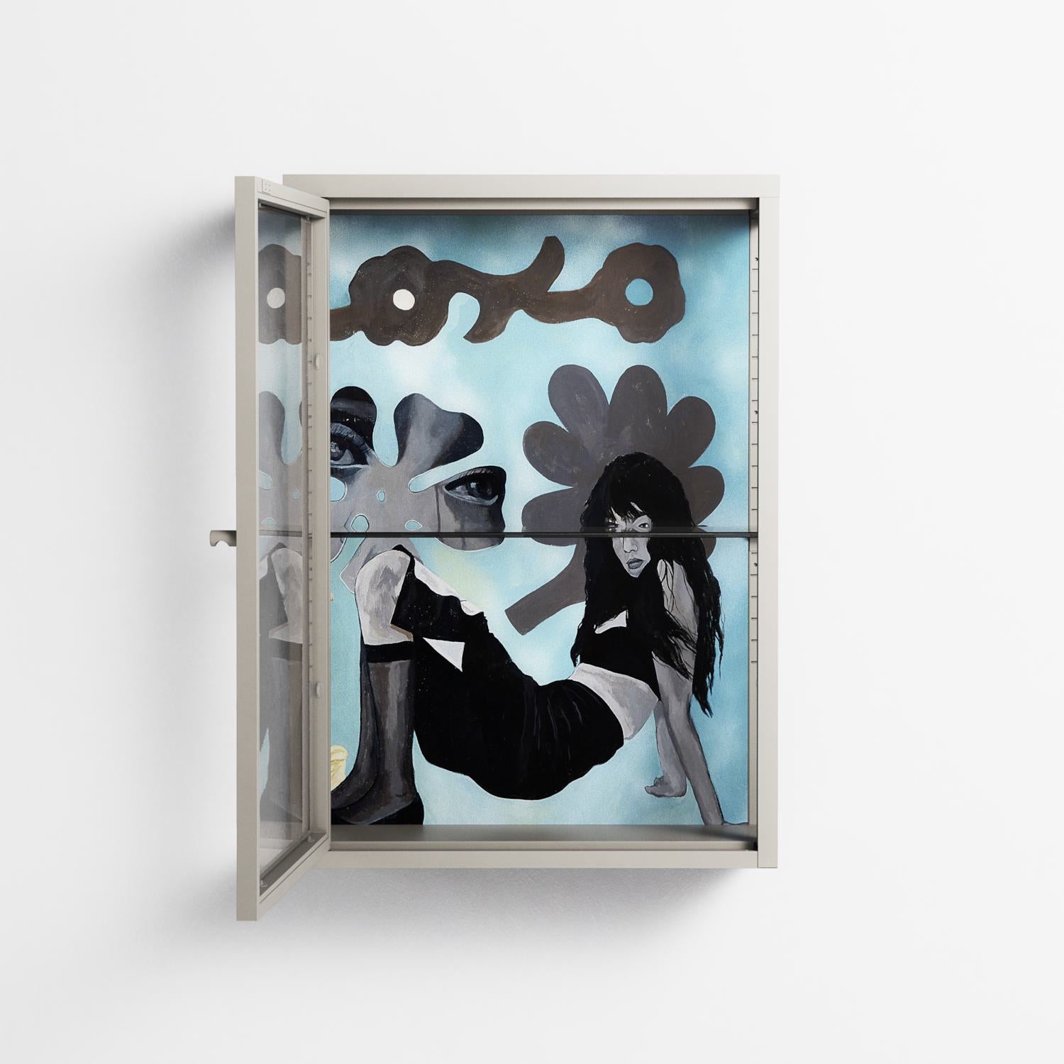 Day Dream - Wall Cabinet - Sophie Goudman-Peachey - Pebble - Clear glass