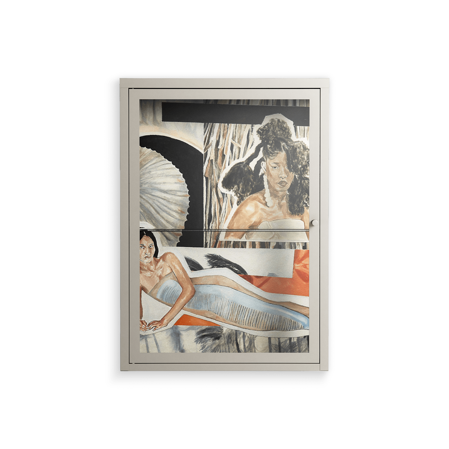 Sweet Far Away - Wall Cabinet - Sophie Goudman-Peachey - Pebble - Clear glass