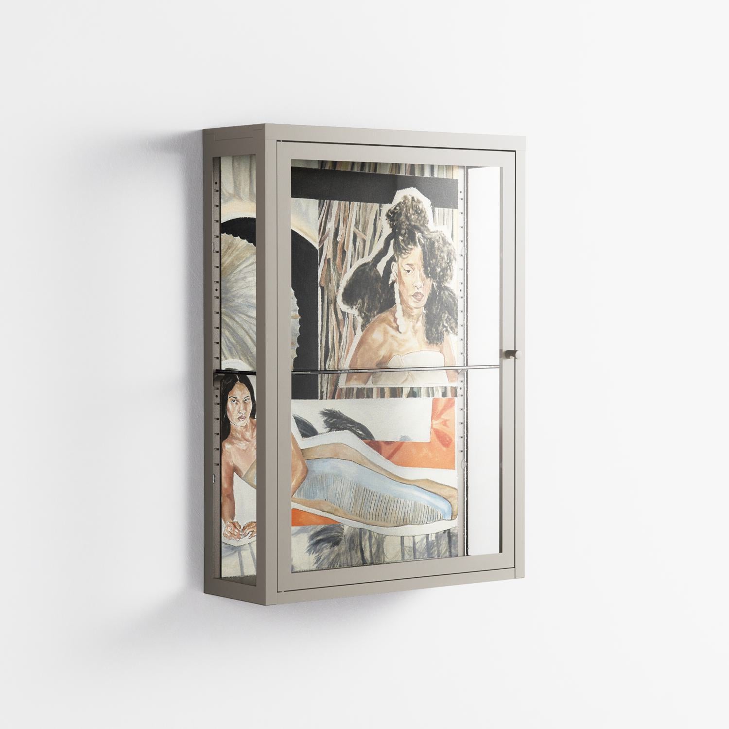 Sweet Far Away - Wall Cabinet - Sophie Goudman-Peachey - Pebble - Clear glass
