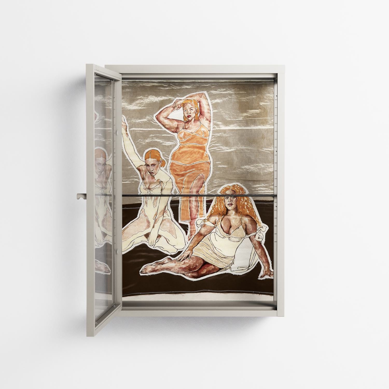 We Are Who We Are - Wall Cabinet - Sophie Goudman-Peachey - Pebble - Clear glass