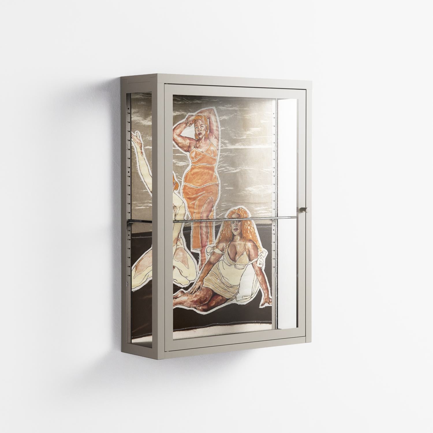 We Are Who We Are - Wall Cabinet - Sophie Goudman-Peachey - Pebble - Clear glass