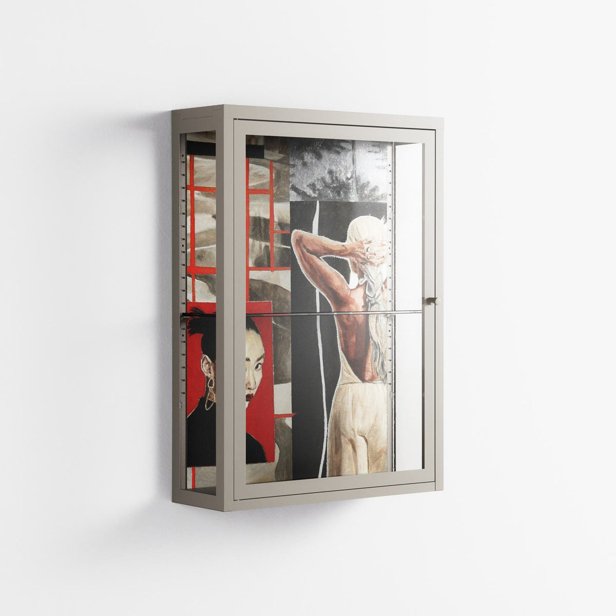Where We Belong - Wall Cabinet - Sophie Goudman-Peachey - Pebble - Clear glass