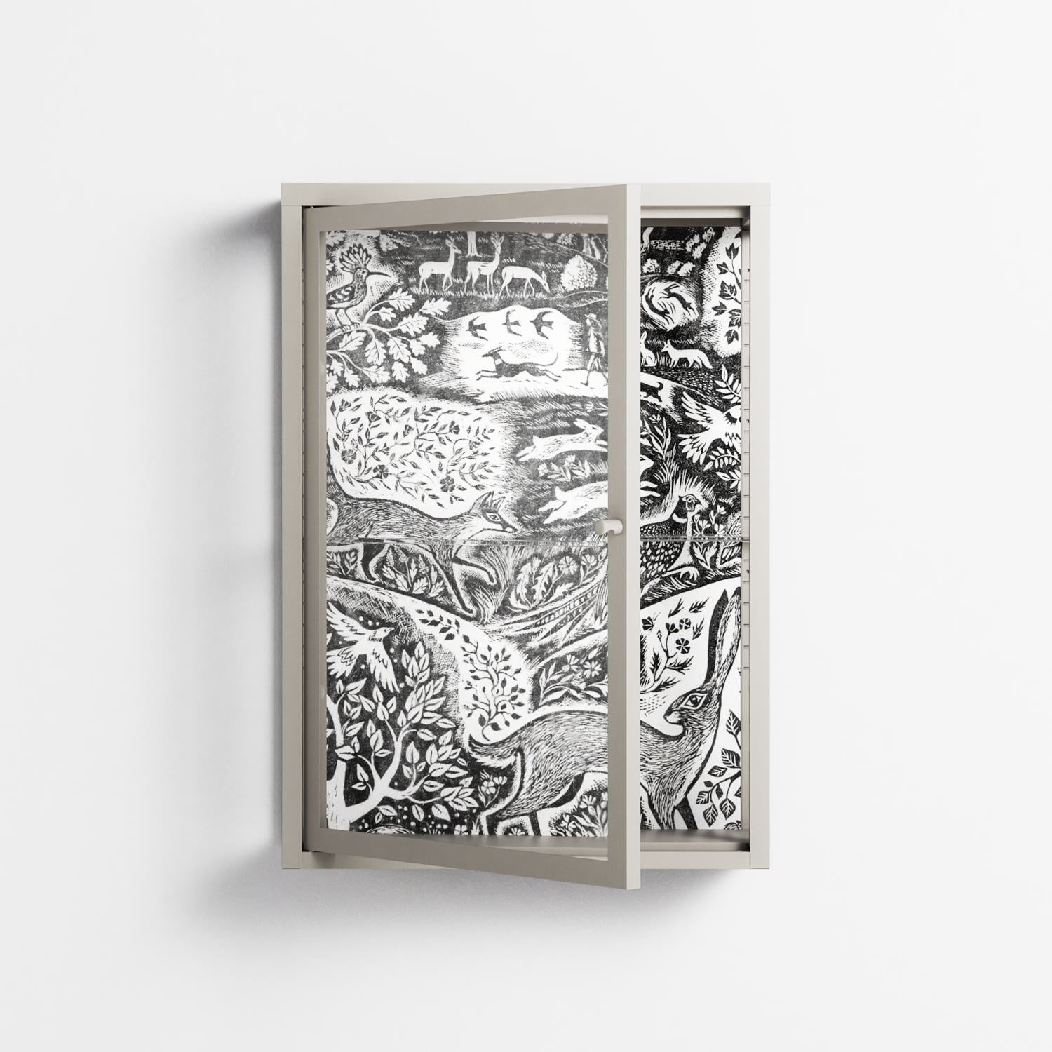 Flight Of Fancy - Wall Cabinet - Diana Catchpole - Pebble - Clear glass