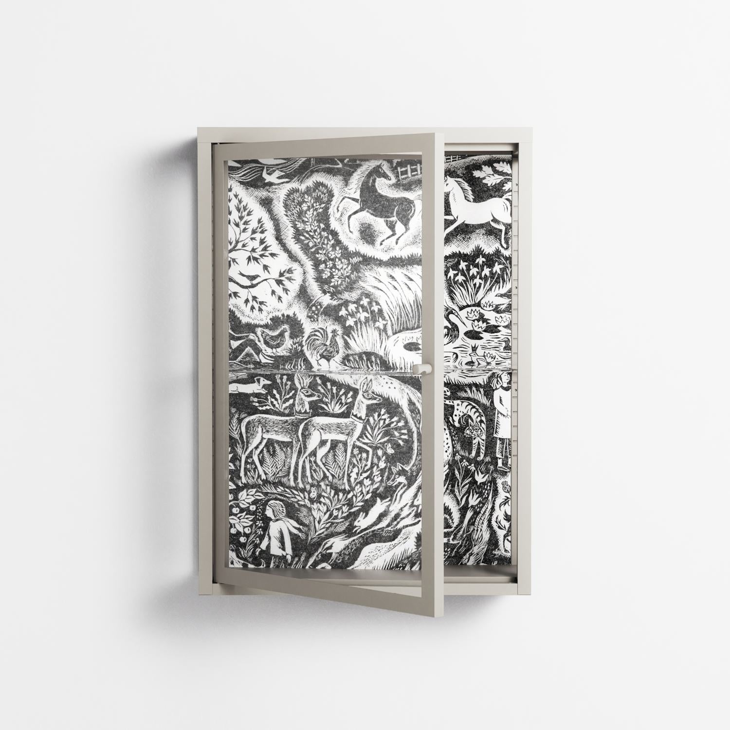 Flight Of Fancy 3 - Wall Cabinet - Diana Catchpole - Pebble - Clear glass
