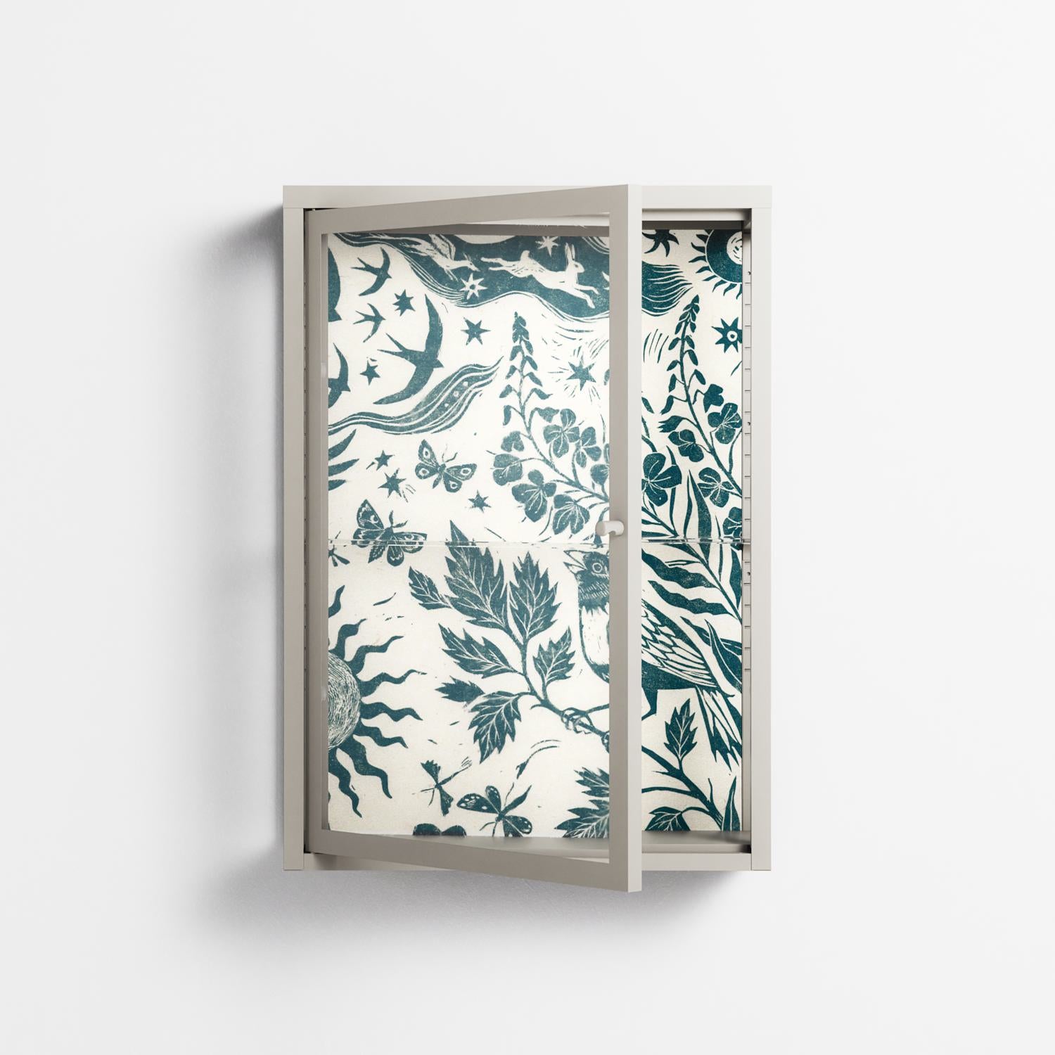 Ode to Summer 3 - Wall Cabinet - Diana Catchpole - Pebble - Clear glass