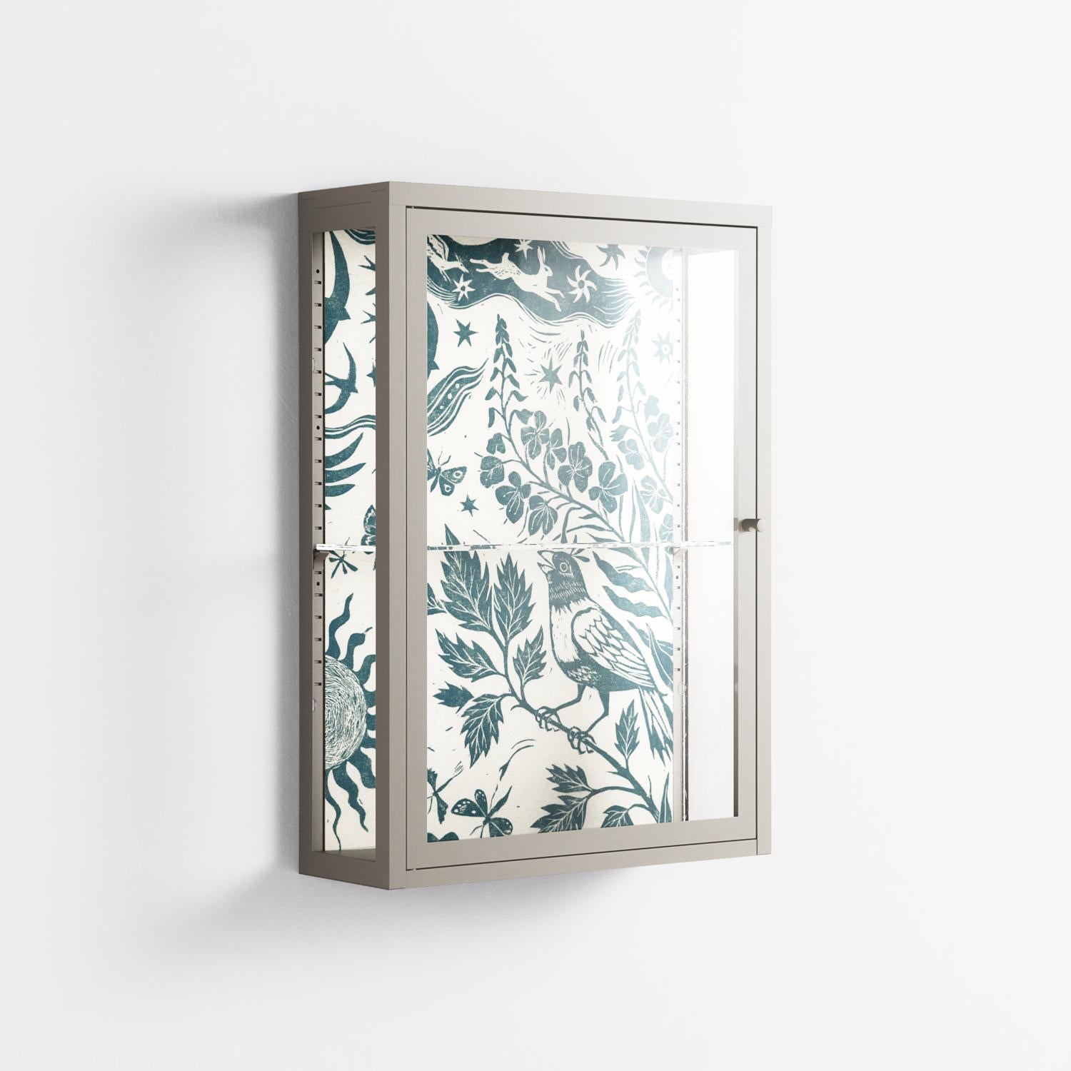 Ode to Summer 3 - Wall Cabinet - Diana Catchpole - Pebble - Clear glass