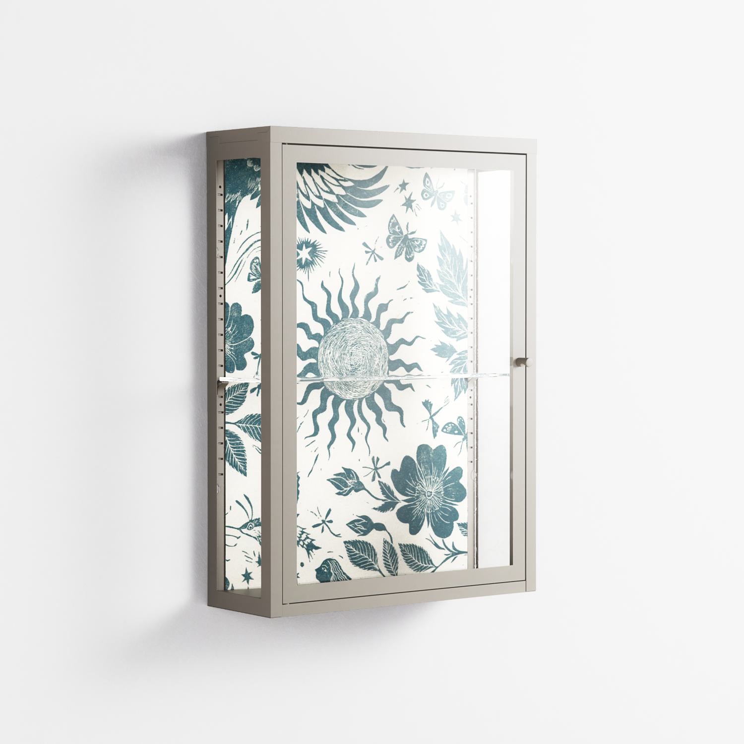 Ode to Summer 6 - Wall Cabinet - Diana Catchpole - Pebble - Clear glass