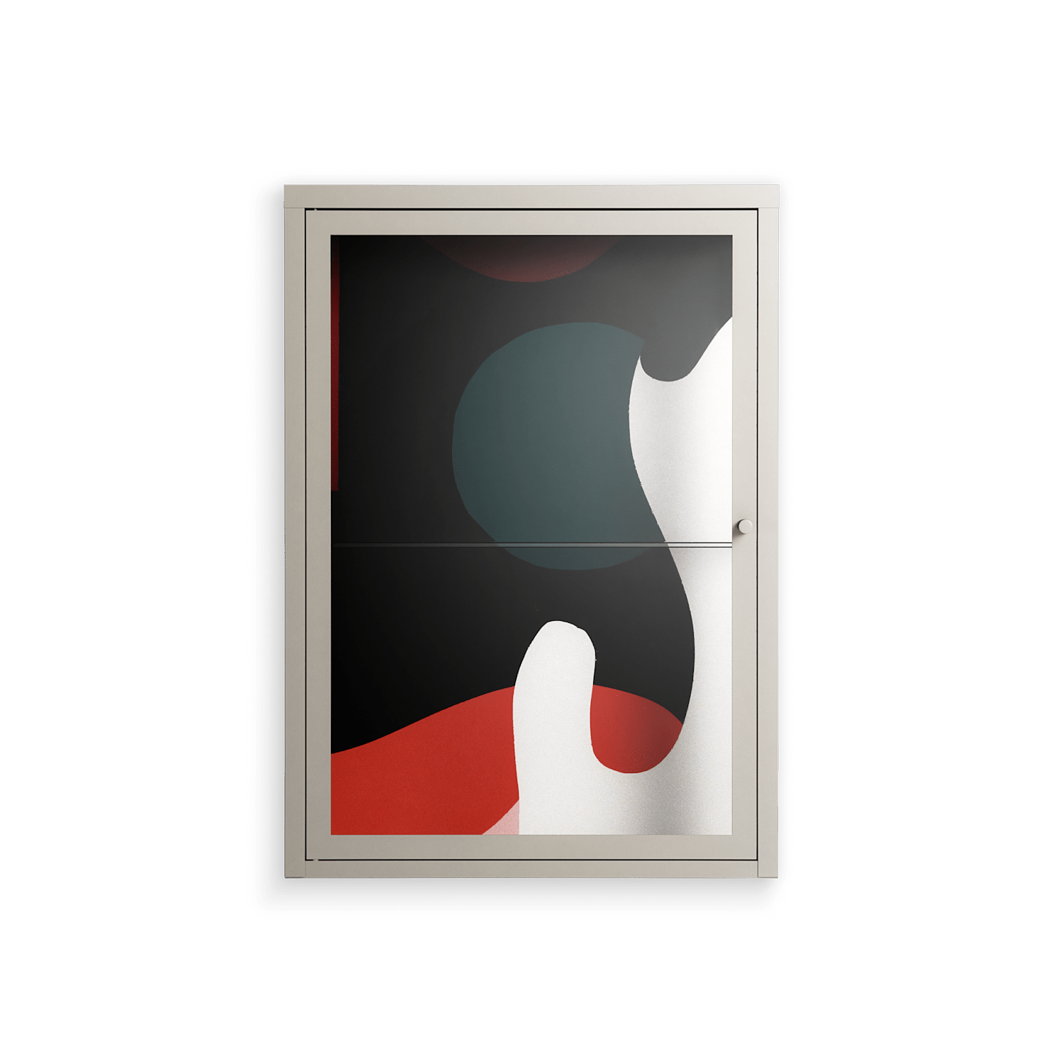 Plume - Wall Cabinet - Rikki Hewitt - Pebble - Clear glass