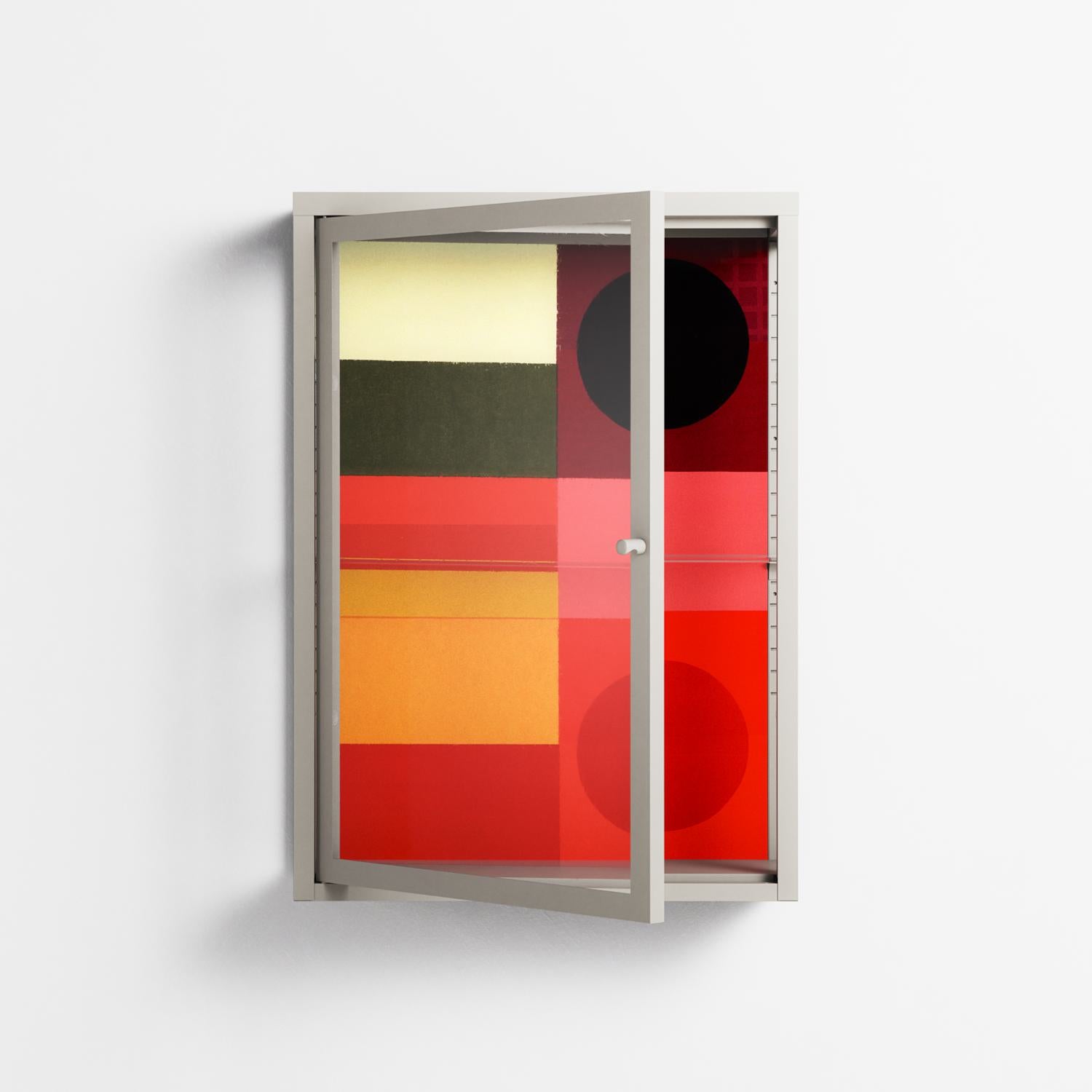 Turnstile - Wall Cabinet - Rikki Hewitt - Pebble - Clear glass