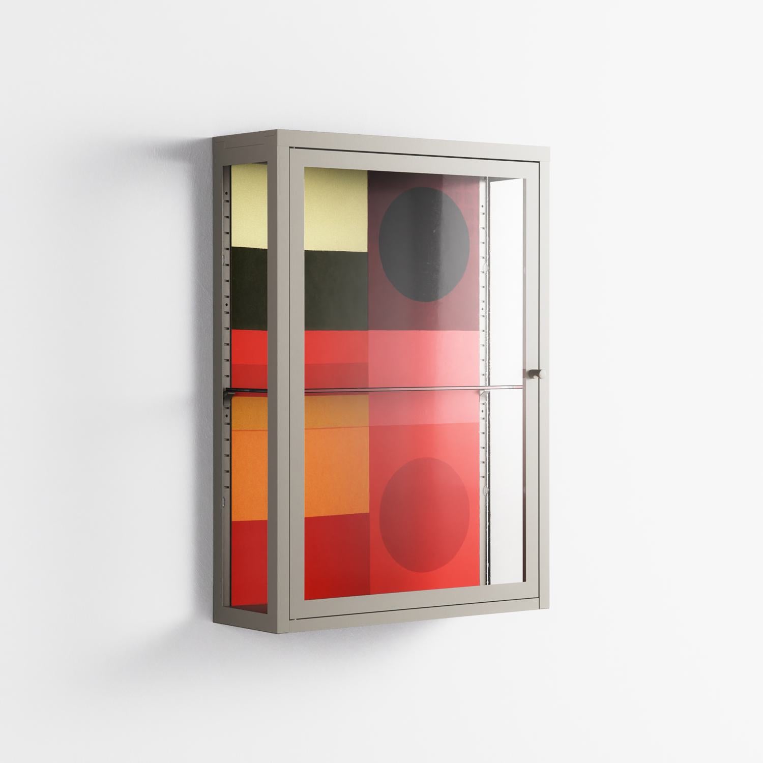 Turnstile - Wall Cabinet - Rikki Hewitt - Pebble - Clear glass