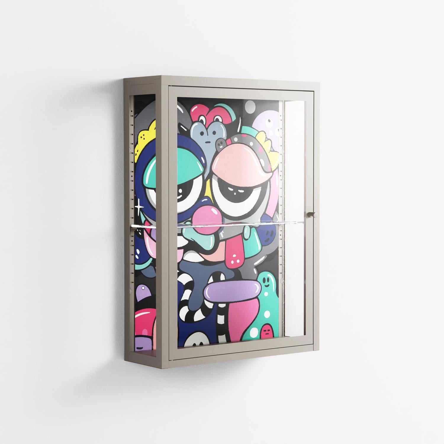 Bobsan - Wall Cabinet - Maddalena Fanfani - Pebble - Clear glass