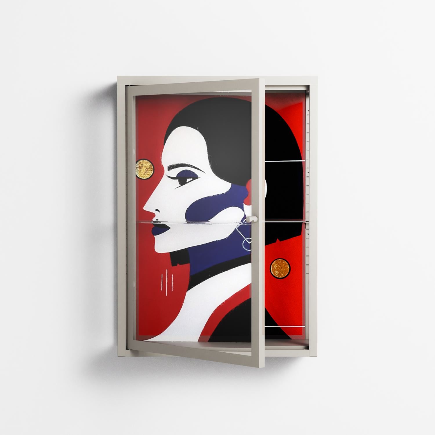Unseen In Plain Sight - Wall Cabinet - Mathilda Kienast - Pebble - Clear glass