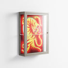 Burning Tiger - Wall Cabinet - Mo Kalache - Pebble - Clear glass