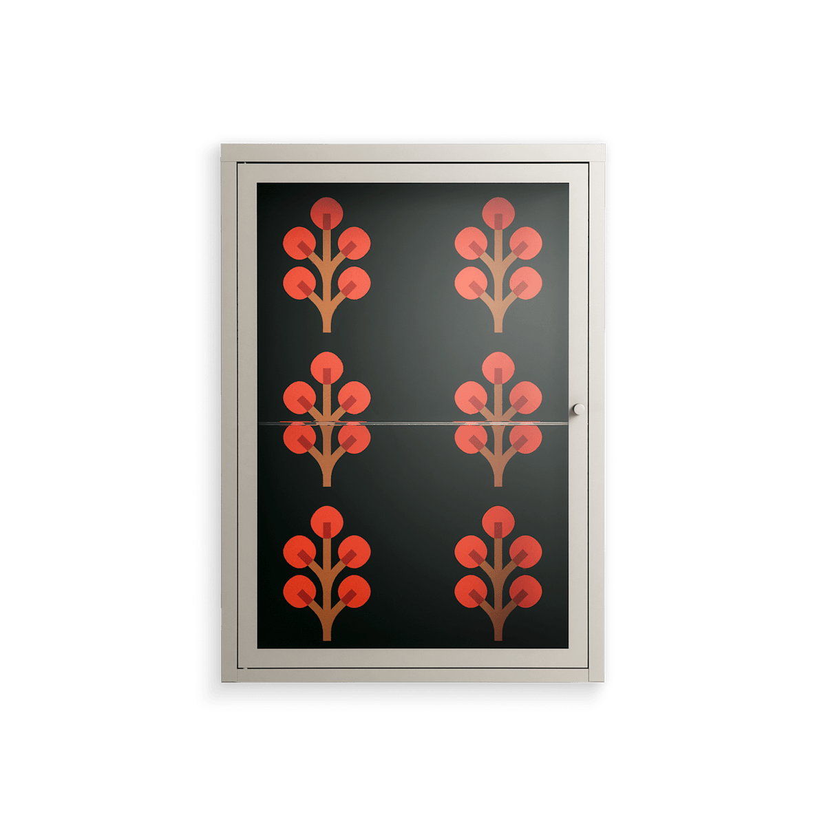 Berry Branch - Wall Cabinet - Ethan Fender - Pebble - Clear glass