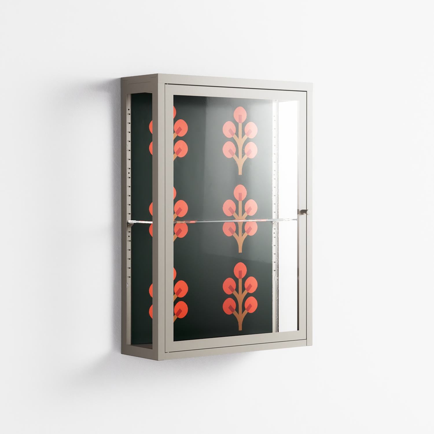 Berry Branch - Wall Cabinet - Ethan Fender - Pebble - Clear glass
