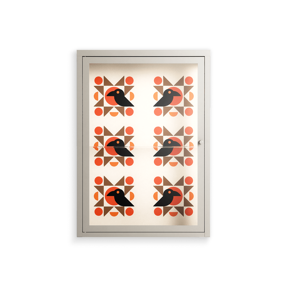 Crow Del Sol - Wall Cabinet - Ethan Fender - Pebble - Clear glass