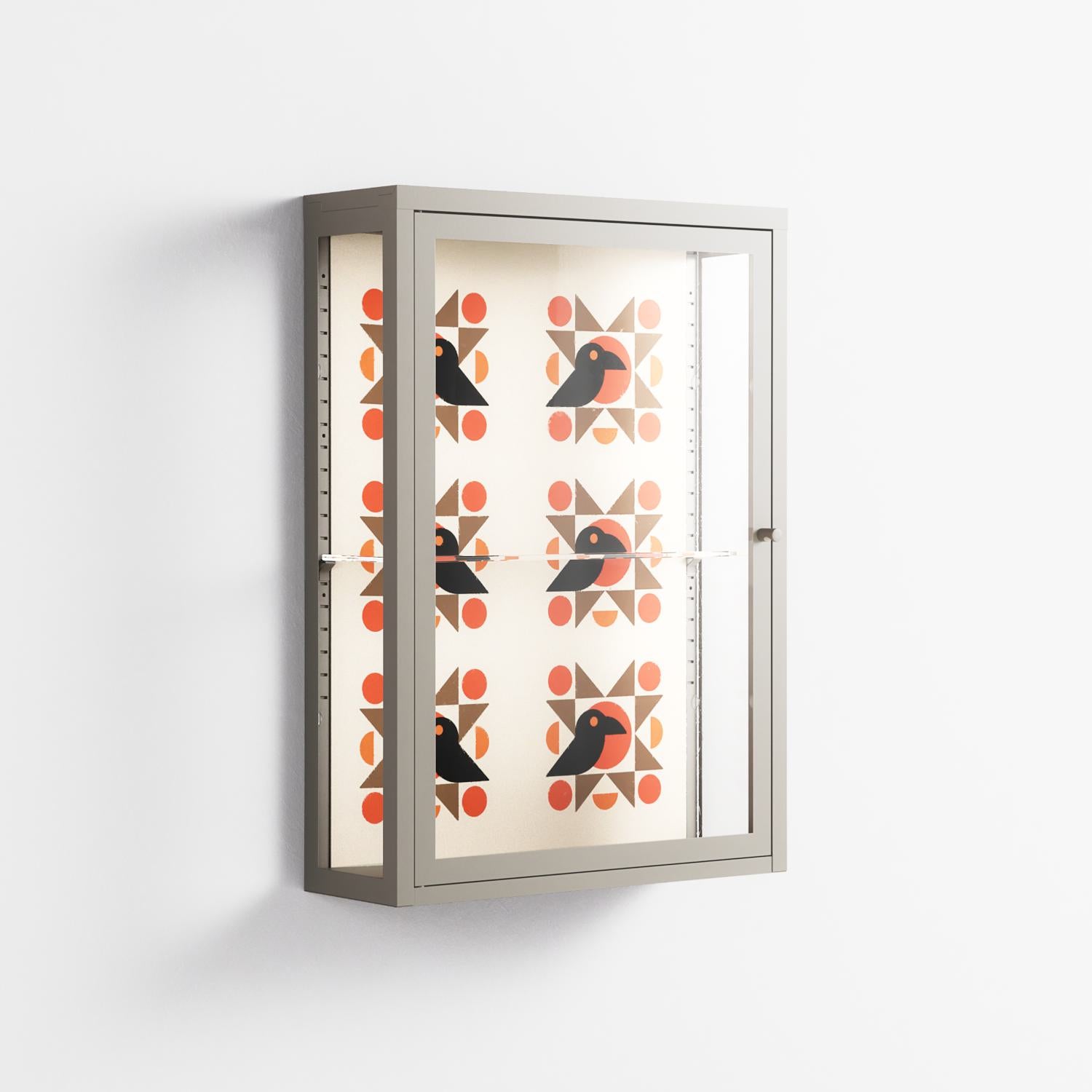 Crow Del Sol - Wall Cabinet - Ethan Fender - Pebble - Clear glass