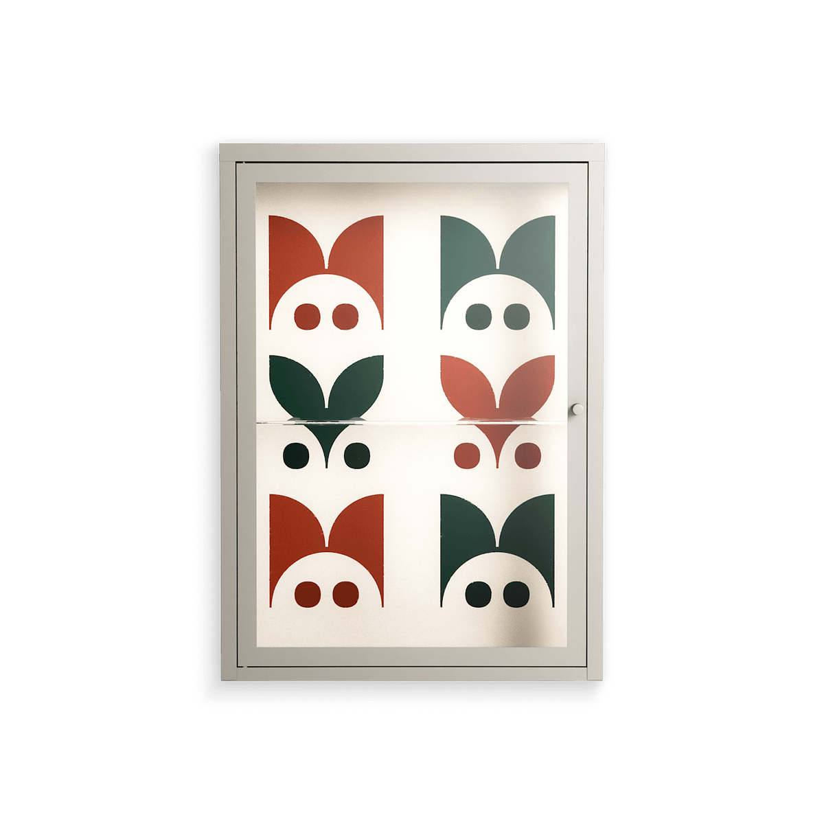 Curious Creatures - Wall Cabinet - Ethan Fender - Pebble - Clear glass