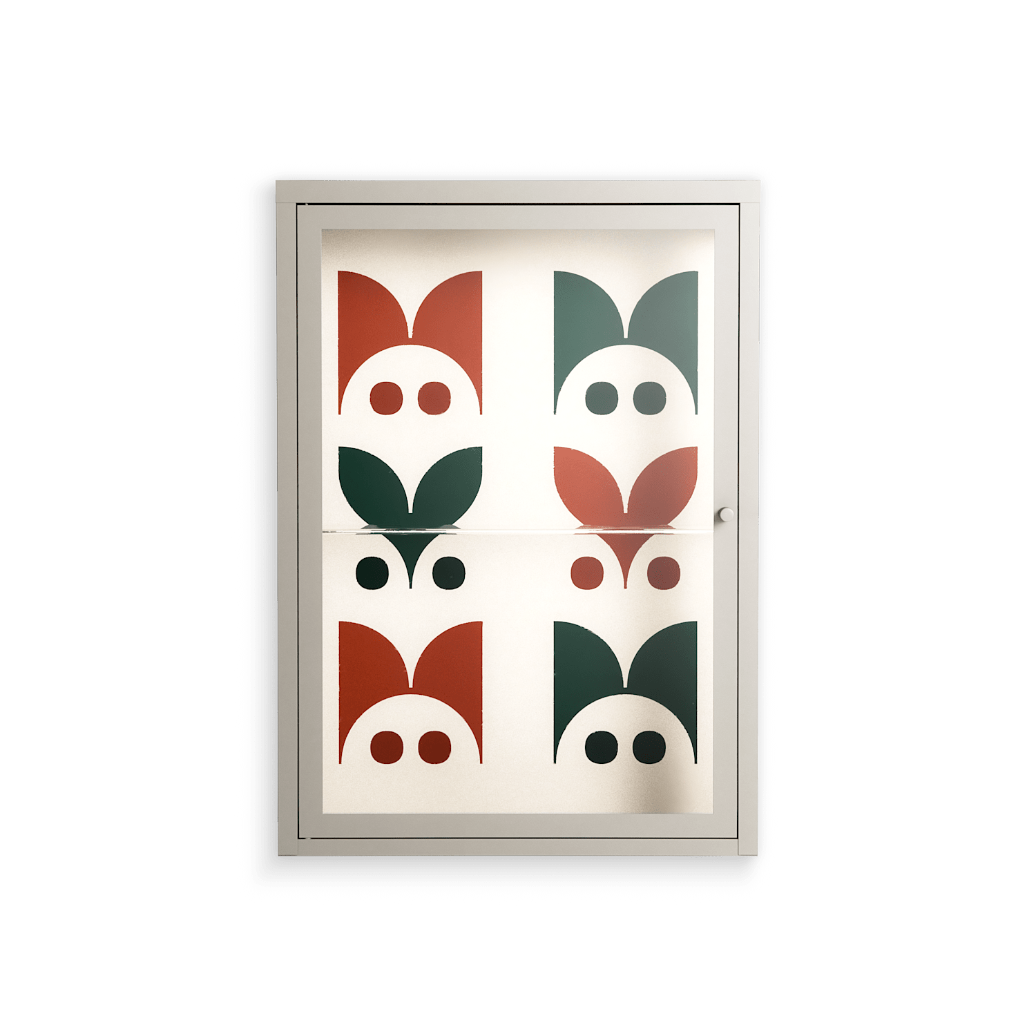 Curious Creatures - Wall Cabinet - Ethan Fender - Pebble - Clear glass