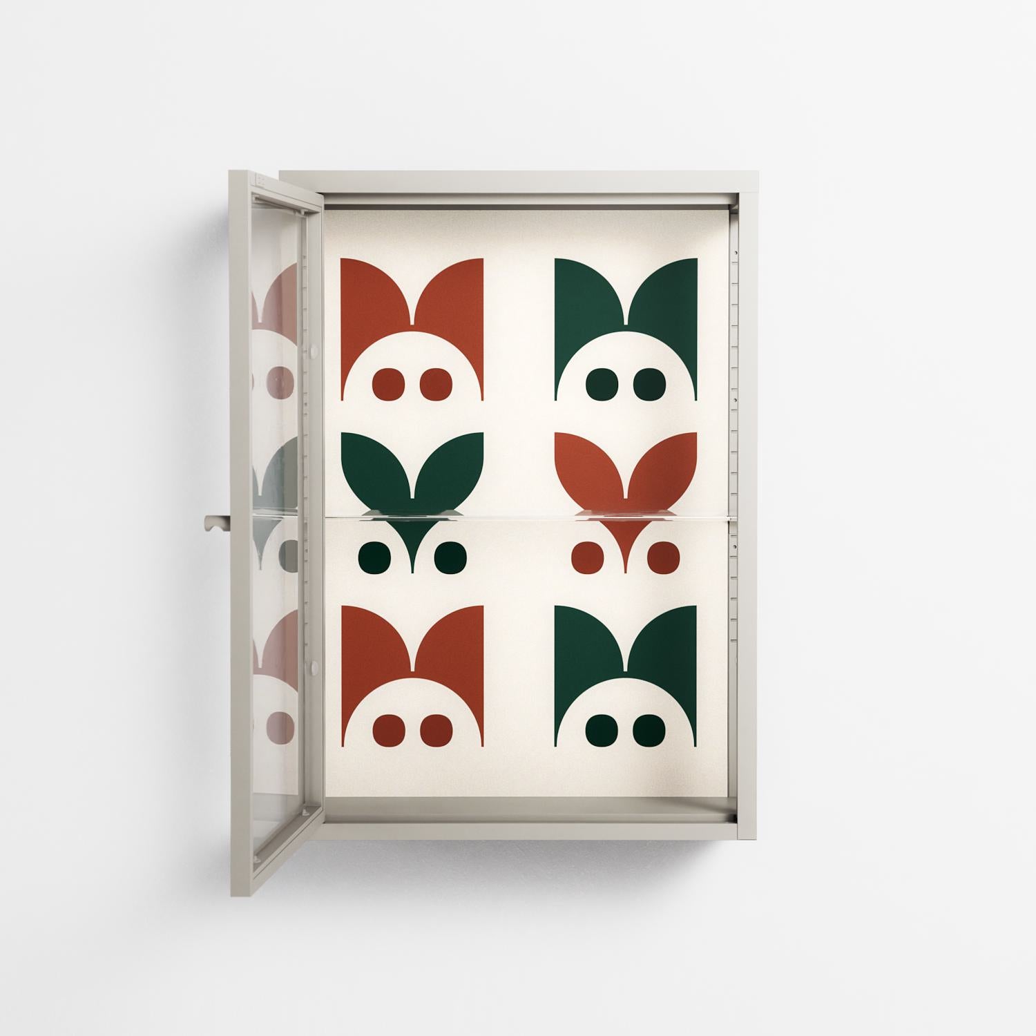 Curious Creatures - Wall Cabinet - Ethan Fender - Pebble - Clear glass