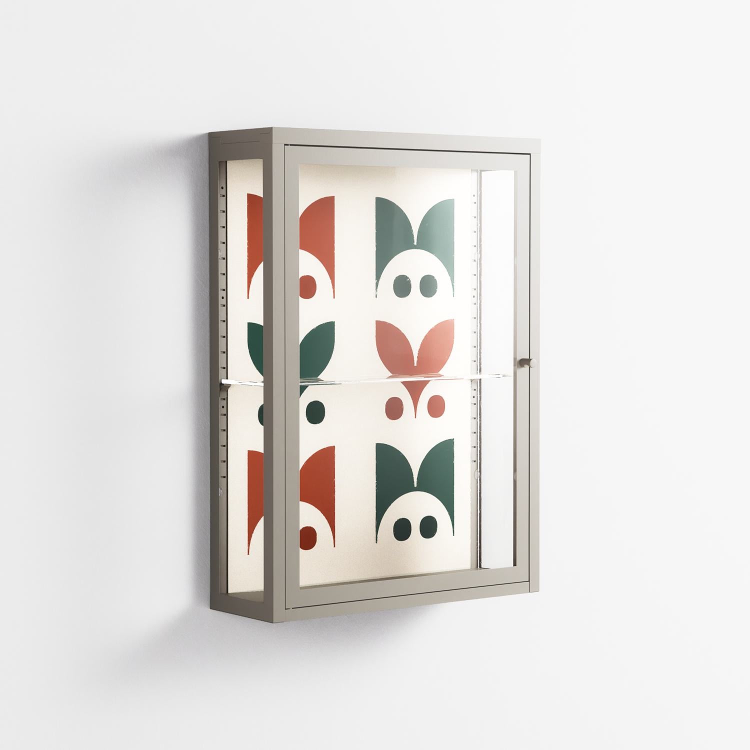 Curious Creatures - Wall Cabinet - Ethan Fender - Pebble - Clear glass