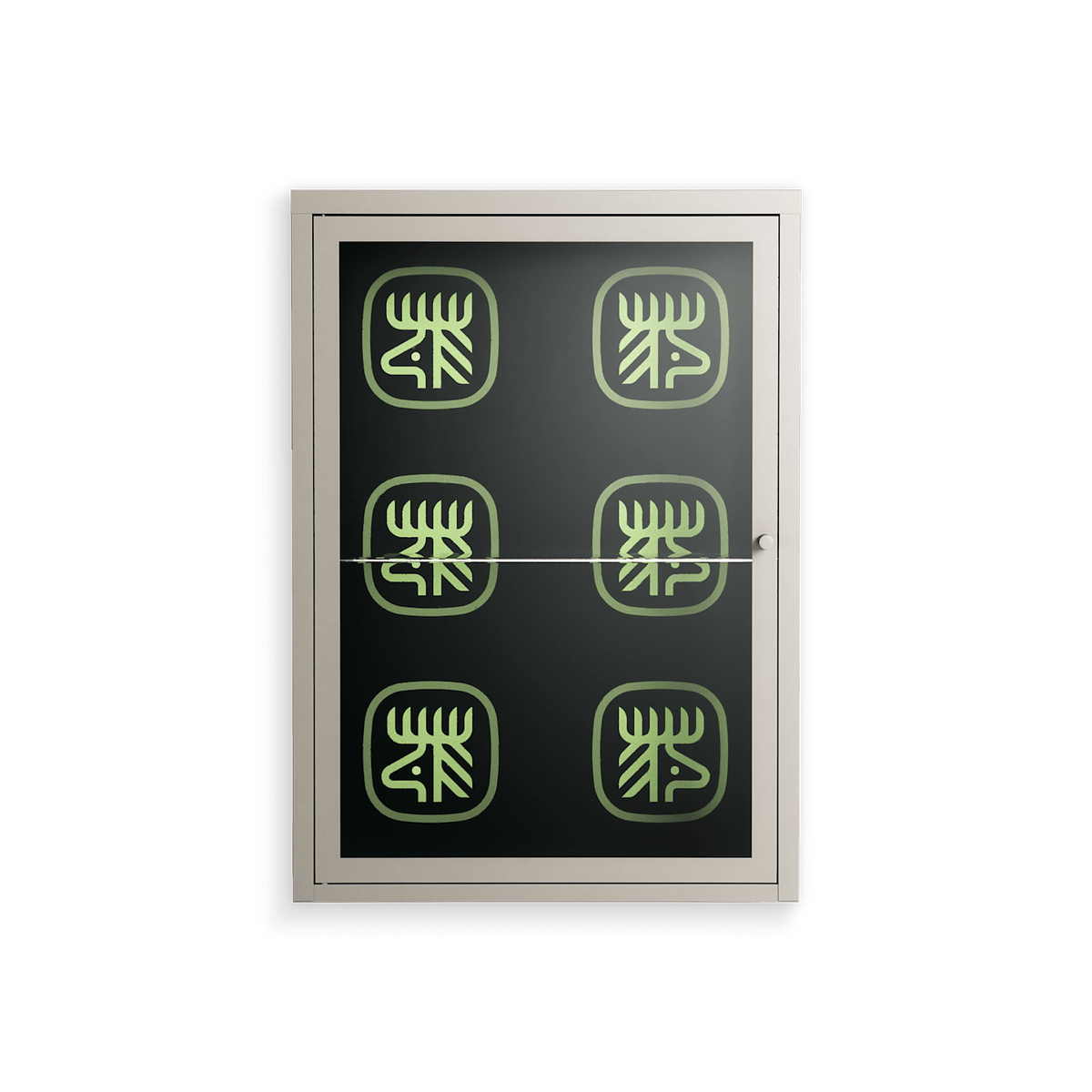 Evergreen Stag - Wall Cabinet - Ethan Fender - Pebble - Clear glass