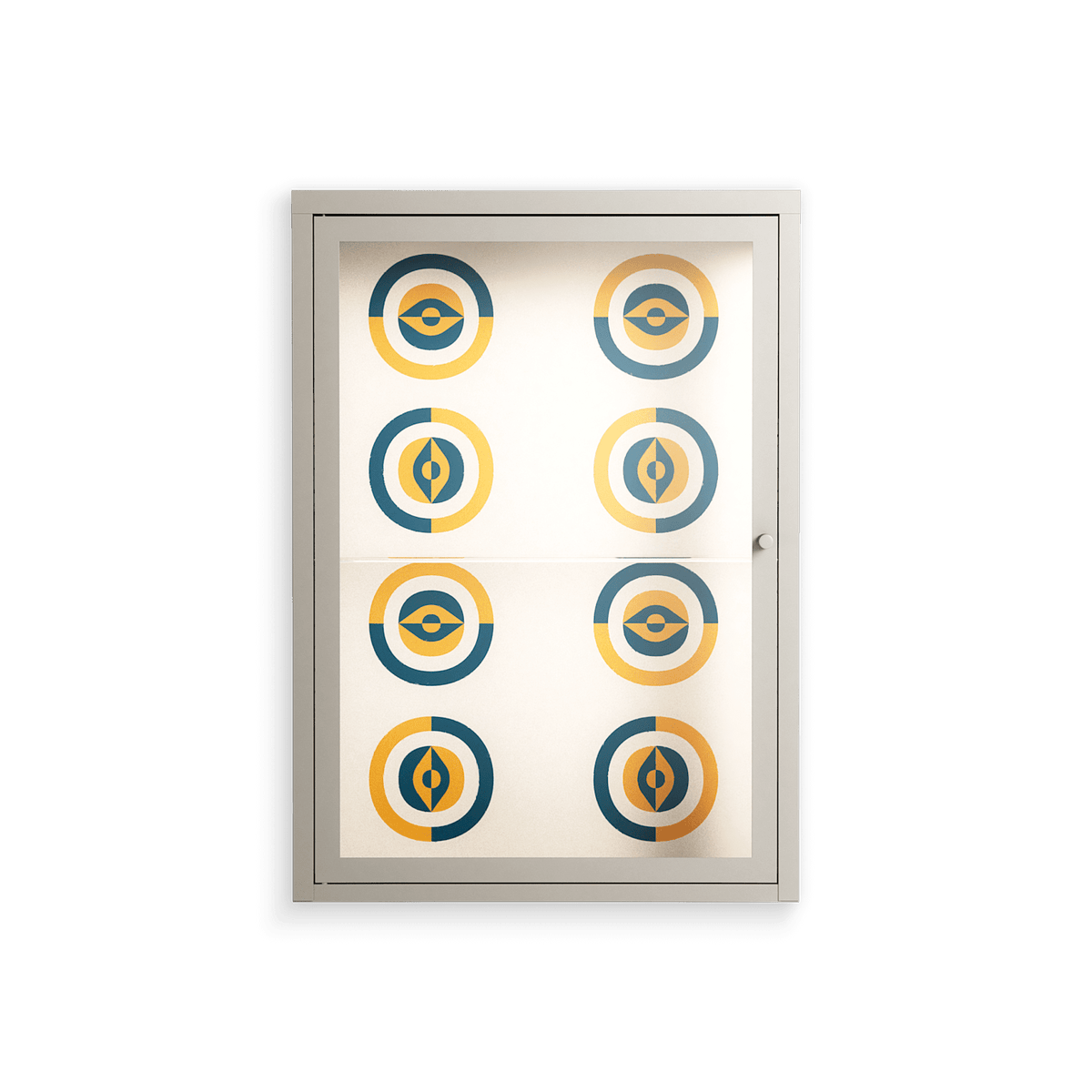 Gleam Dusk - Wall Cabinet - Ethan Fender - Pebble - Clear glass