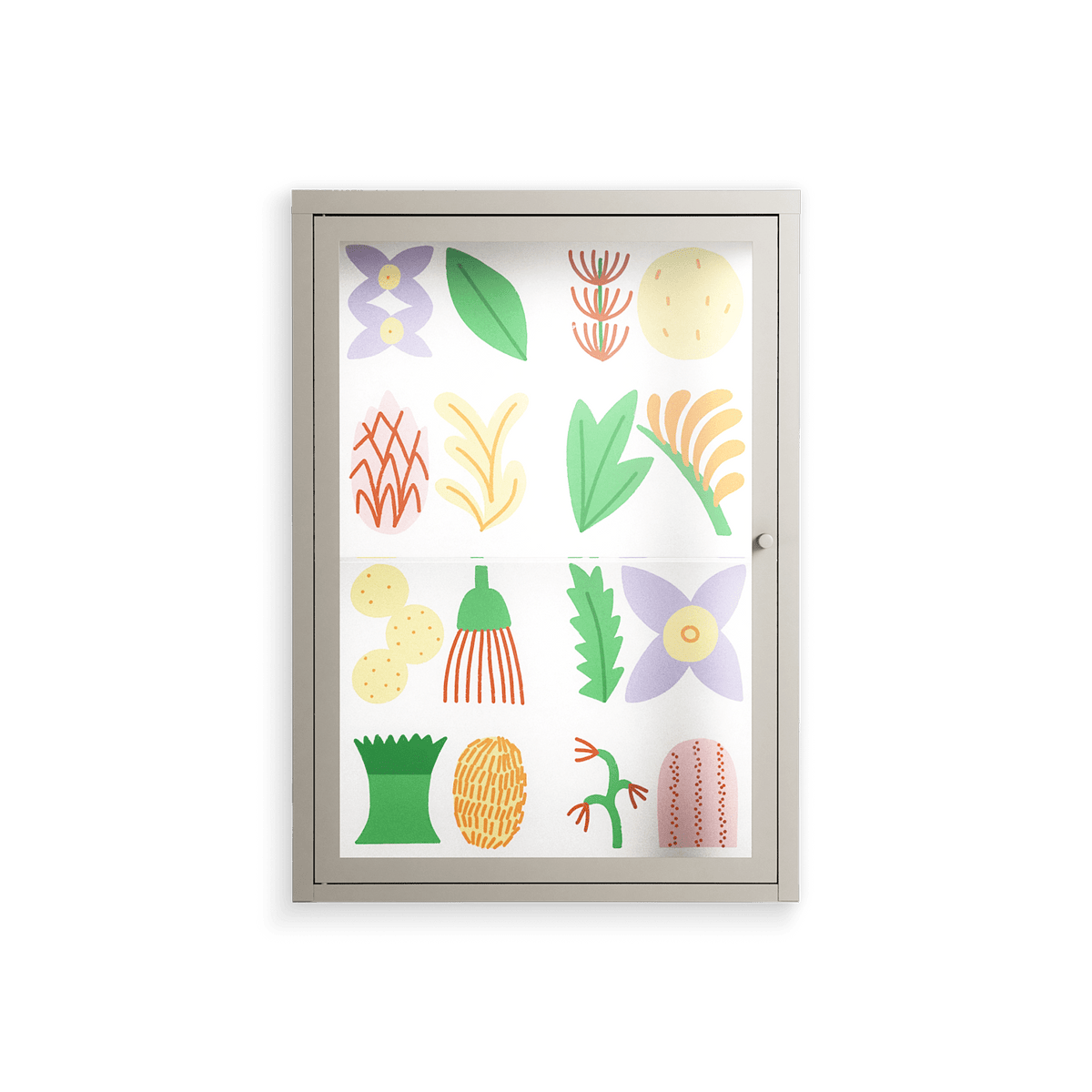 Shapes - Wall Cabinet - Lydia Greaves - Pebble - Clear glass