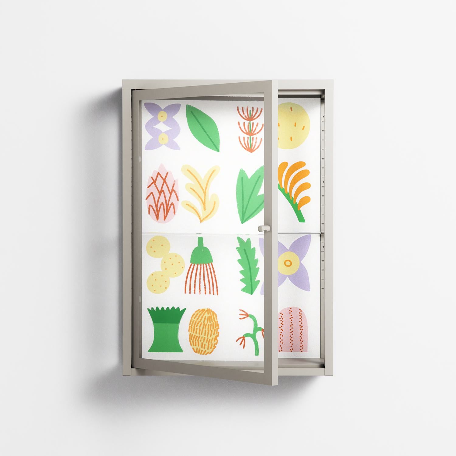 Shapes - Wall Cabinet - Lydia Greaves - Pebble - Clear glass